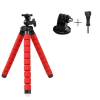 Trépied flexible de taille moyenne avec adaptateur pour caméra d'action, mini trépied pliable pour caméra d'action et smartphones