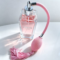 Flacon de parfum réutilisable fantaisie 100 ml pour femme, style rétro, avec atomiseur en verre et design airbag