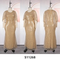 Robes de mode africaine H&D S11268 avec strass, robe élégante grande taille pour soirée