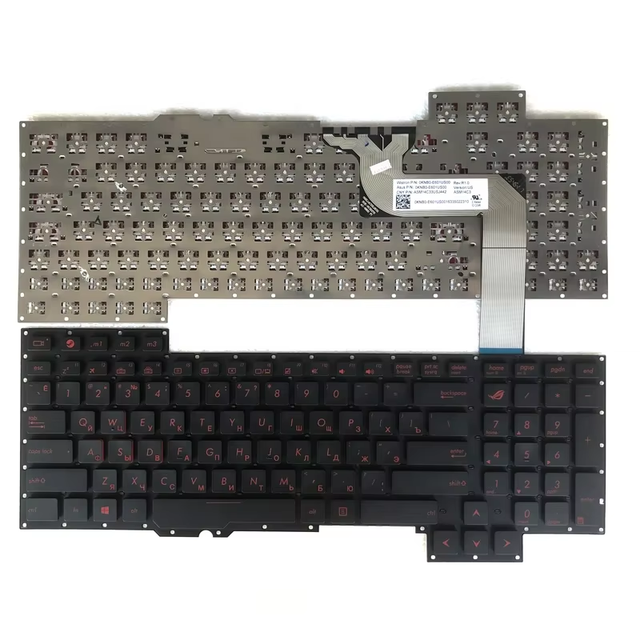 Russian Laptop Keyboard for ASUS ROG G751J G751 G751JY G751JT G751JM Notebook Keyboards RU Layout Without Frame Without Backlit