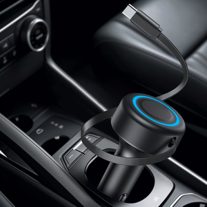 Cargador de coche de carga rápida 60W 3 en 1, cargador de teléfono dual retráctil, cargador de coche de carga rápida con cable USB retráctil 3 en 1 - Product Image 2