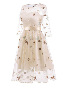 <span class=keywords><strong>Robe</strong></span> <span class=keywords><strong>de</strong></span> <span class=keywords><strong>demoiselle</strong></span> d'honneur en Organza, manches trois-quarts, dentelle brodée, tulle, trois couches, longues robes <span class=keywords><strong>de</strong></span> <span class=keywords><strong>demoiselle</strong></span> d'honneur - Product Image 5