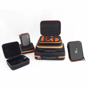Custom Lightweight Black EVA Zipper Hard Shell Case With CNC Foam Insert For Electronics