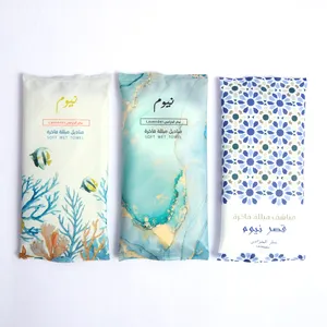 Wholesale Airline Hotel Restaurant Custom Wet Paper Wipes Disposable Refreshing Wet Towel For Cleaning