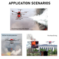 Drone de lutte contre les incendies FIre UAV, drone de livraison longue portée, drone extincteur, drone de sauvetage d'urgence, drone de lutte contre les incendies à six axes à charge lourde