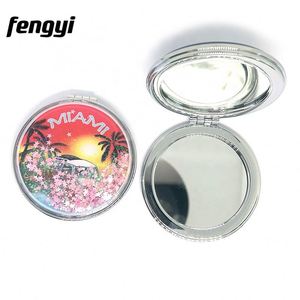 Custom Logo Miami Round Liquid Glitter Sand Leather Pocket <b>Mirror</b> Compact Cosmetic Makeup <b>Mirror</b> Pocket <b>Mirror</b> Custom Logo - Product Image 6