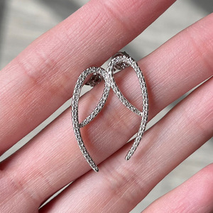 Orecchini Pendenti a Spirale con Zirconi, Design Minimalista per Uso Quotidiano e Feste, Gioielli di Moda per Donne, Idea Regalo - Product Image 5