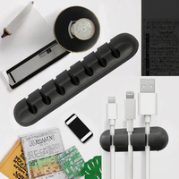 Organisateur de câbles USB de bureau durable et souple en nylon pour gestion des fils, avec clips de fixation