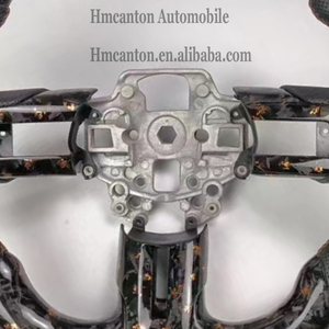 Volant de direction en cuir perforé en fibre de carbone forgée, pratique et en promotion, pour Ford Mustang - Product Image 2