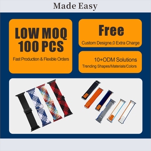 Sang trọng vải nylon thoáng khí có thể điều chỉnh dây đeo Clasp triển khai cho đồng hồ trở lại vị trí trong Cam/Trắng/Hồng - Product Image 6