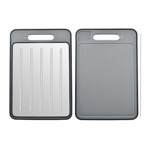 Tagliere Doppio Lato per Alimenti in Lega di Alluminio e Paglia di Grano PP con Pietra per Affilare, Scongelamento Rapido - Product Image 4