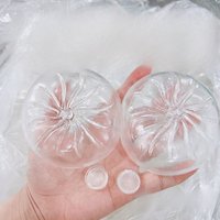 Squishy en forme de boulette de cristal avec texture gelée transparente, mini-jouet anti-stress à remontée lente, jouets squishy translucides pour soulager le stress, personnalisables