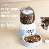 Distributeur de nourriture pour animaux de compagnie à pédale manuelle grande capacité, empêche les croquettes de s'agglutiner pour chats et chiens