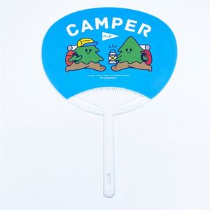 Éventail à main en PVC transparent personnalisé avec motif de dessin animé, fait main, cadeau d'entreprise pour la vente en gros - Product Image 1
