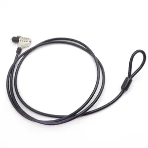 High security notebook laptop cable lock mechanical password combination cable lock for safety