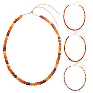 卸売ファッションフォルテビーズジュエリーギフト手作り調節可能なロープチェーンレインボービーズネックレス - Product Image 2