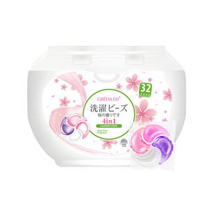 Lessives en capsules parfum Sakura avec nettoyage en profondeur et protection des couleurs, parfum floral longue durée, capsules concentrées - Product Image 1