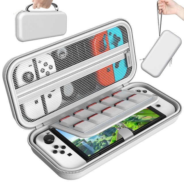 Switch Carry Bag for Nintendo Switch & New Switch 2 Game, Hard Travel EVA Case for Nintendo Games Console Accessories Storage
