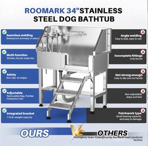 Piscine pour animaux de compagnie personnalisable en acier inoxydable Baignoire écologique pour chiens et chats pour animaleries - Product Image 6