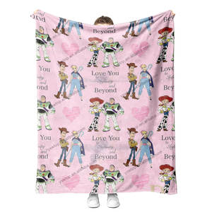 Kostenlose Mock-up Private Labels Benutzer definierte nahtlose Druck niedlichen Cartoon Halloween-Spielzeug 2 Muster Weihnachts geschenke Fleece Flanell Decke - Product Image 5