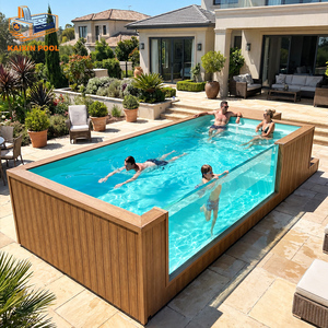 <span class=keywords><strong>Piscine</strong></span> <span class=keywords><strong>hors</strong></span> <span class=keywords><strong>sol</strong></span> familiale à <span class=keywords><strong>prix</strong></span> abordable, en acrylique, fibre de verre, bois composite (WPC), grand format, pour jardin extérieur - Product Image 1