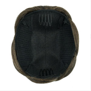 Perruques synthétiques droites pour femmes en fibre haute température avec extensions de cheveux en <span class=keywords><strong>chignon</strong></span> à bouton-pression - Product Image 3