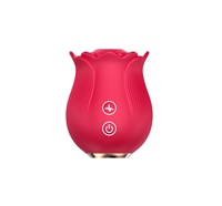 Bestseller Rosen-Saugvibrator Nippel G-Punkt Klitoris-Stimulator 10 Frequenzen Wasserdicht USB-Aufladbar Sexspielzeug für Frauen