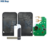 Clé de voiture intelligente à commande à distance noire et blanche 433Mhz ID46 PCF7947 pour Renault Clio Logan Megane 2 3 Scenic