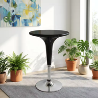 Table basse ronde en ABS et métal, design moderne, durable, avec hauteur réglable, idéale pour les bars et restaurants - Vente flash