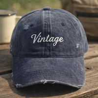 Gorras de Béisbol Estilo Dad Hat, Desgastadas, de Algodón Lavado, con Visera Curva, Logotipo Bordado Personalizado