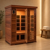Sauna infrarouge pour 2-3 personnes, cabane modulaire en cèdre canadien, spa intérieur/extérieur pour la maison