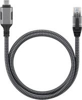 Câble USB vers Ethernet 4 pieds, USB 3.0 A mâle vers RJ45 mâle, connexion directe, aluminium portable USB vers RJ45 Gigabit LAN Netw
