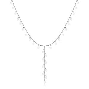 قلادة عصرية مبهرجة على شكل دمعة، قلادة 925 - Product Image 1