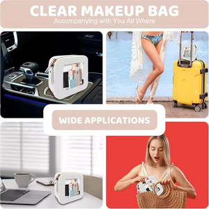 Tùy chỉnh thiết kế du lịch vệ sinh túi với xử lý tổ chức khoang Trọng lượng nhẹ thông minh thiết kế Make Up Túi mỹ phẩm - Product Image 6