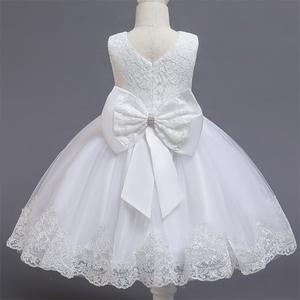 Robe de princesse pour petite fille, robe de mariage pour enfant, robe de fête blanche - Product Image 1