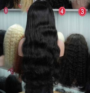 Demi-perruque en cheveux humains, ondulée, noir naturel, avec cordon de serrage, ligne de cheveux invisible, sans colle, prête à porter - Product Image 2
