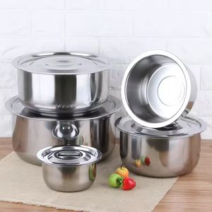 Factory 5pcs Stainless Steel <strong>Pots</strong> Cooking <strong>Pot</strong> Soup Stock <strong>Pots</strong> OG Kitchen <strong>Utensil</strong> Indian Cookware Set With Lids - Product Image 4