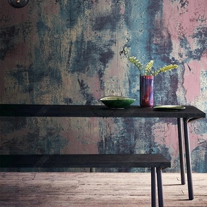 Rosa-blaue moderne Streifen- & Karo-Wandtapete, selbstklebend, 3D, wasserdicht, feuchtigkeitsbeständig, Wandbild für Wohnzimmer - Product Image 1