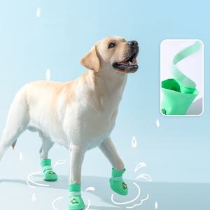 Venda quente Atacado <span class=keywords><strong>Pet</strong></span> Chuva Sapatos Anti-Sujeira Anti-Slip Silicone Capas De Pé para Pequenos Gatos Cães Estilo Clássico Sólido Animal - Product Image 2
