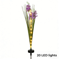 Lampe solaire LED extérieure Yuandian personnalisée de haute qualité pour jardin, en forme de fleur artificielle, IP44, angle de faisceau 360°, sans fil