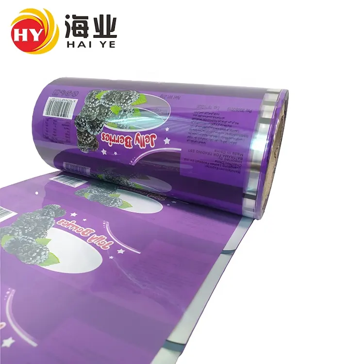 Hayye 사용자 정의 인쇄 터지는 사탕 젤리 포장 가방 비닐 봉투 적층 필름 롤 향 주머니 포장 롤 필름 간식