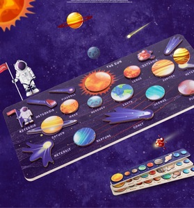 Wholesale Montessori <strong>Planet</strong> Science Education Puzzle Set Wooden <strong>3D</strong> <strong>Solar</strong> <strong>System</strong> <strong>Model</strong> for Kids' Toy &amp; Learning