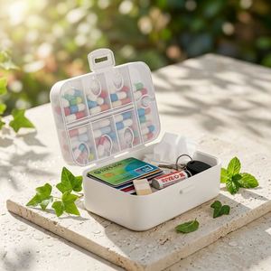 กล่องยาพลาสติกพกพาขนาดใหญ่ Jh Medibox สีขาว สำหรับเก็บยาเม็ด - Product Image 4
