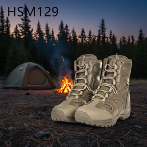 รองเท้าบูทเดินป่า LXG, Polar Expedition หนังแท้คุณภาพสูง ยี่ห้อ Batas รุ่น Tactical Gear ป้องกันแรงกระแทก พื้น PU+ยาง สีน้ำตาล รุ่น HSM129 - Product Image 1