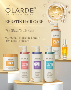 Hidratante profesional Eliminar <span class=keywords><strong>Frizz</strong></span> Split End Brillante Suave Suavizar Mejorar la elasticidad Nutritiva Reparación Keratina Champú - Product Image 5