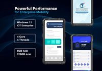 Tablette robuste de 6,5 pouces, système d'exploitation Windows 11 IOT Enterprise, avec étanchéité IP65 (résistance à l'eau et à la poussière).