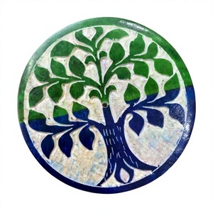 Soporte para quemador de incienso de esteatita de vida de árbol antiguo hecho a mano piedra multicolor tallada soporte de incienso de madera religiosa lavanda - Product Image 1
