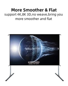 Pantalla de Proyección Portátil Plegable HaoMing de 100/120 Pulgadas, PVC, para Exteriores, con Soporte Plegable, Relación de Aspecto 16:9, Compatible con 8K/4K, para Cine en Casa - Product Image 2