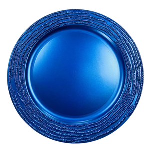 Assiettes <span class=keywords><strong>de</strong></span> Présentation <span class=keywords><strong>de</strong></span> Mariage en Gros Économiques, Assiettes <span class=keywords><strong>de</strong></span> Table <span class=keywords><strong>de</strong></span> Fête en Plastique, 13 Pouces, <span class=keywords><strong>Or</strong></span> Champagne, Bleu Royal, Corail - Product Image 1