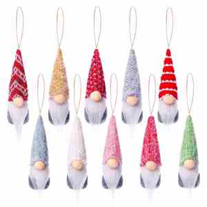 New Arrival Christmas Cloth Faceless Nordic Gnome Plush <b>Dolls</b> Handicraft Santa Tomte Rudolph Reindeer Hanging Decorations - Product Image 4